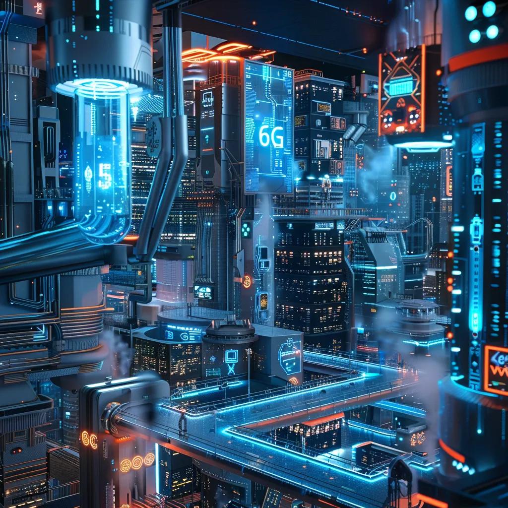 Comparison of 5G and 6G technology environments highlighting speed and connectivity differences