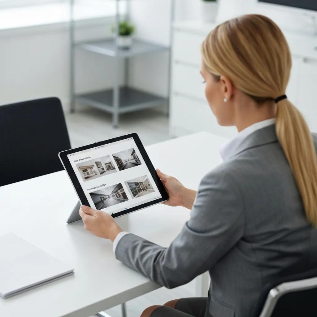 Hiring manager reviewing a candidate's portfolio, illustrating the shift towards skills-based hiring practices