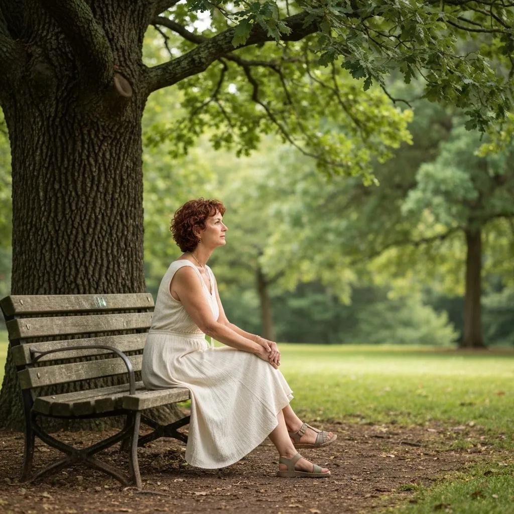 Person sitting alone in a park, representing the impact of loneliness on mental health